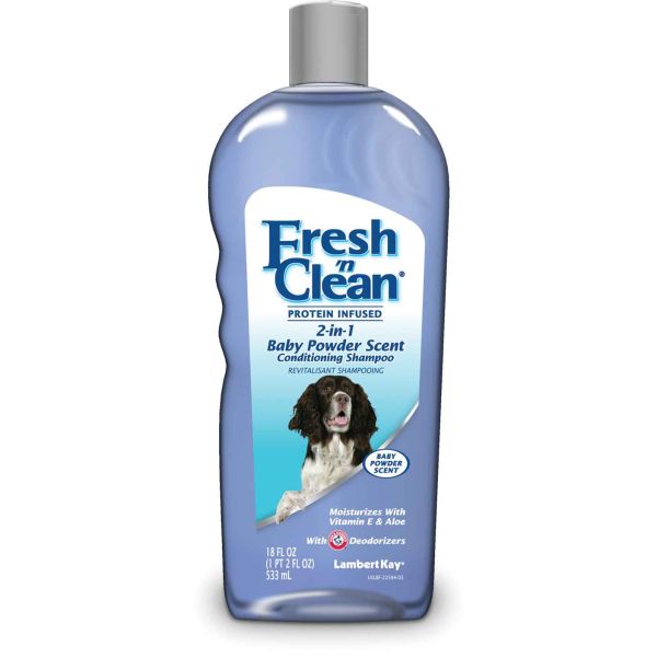 Fresh n Clean 2 in 1 Conditioning Shampoo Baby Powder Scent 18 oz