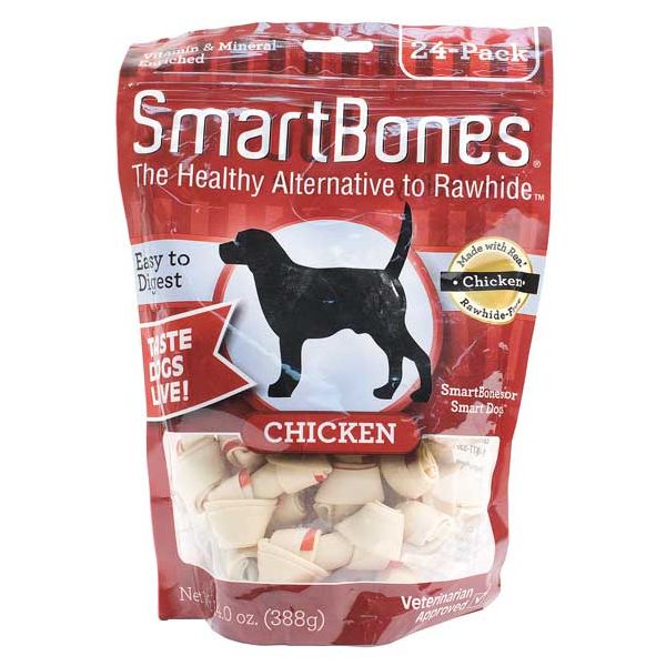 SmartBones Chicken Mini 24 pack For Dogs 1 10lbs