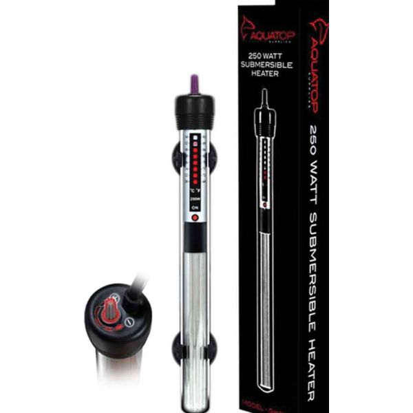 Glass Aquarium Heater 250 Watt For Aquariums up to 65gallons