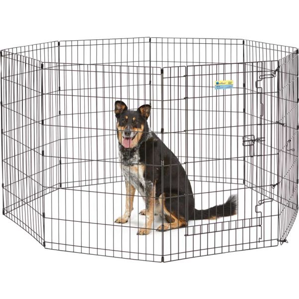 Contour Exercise Pen with Door Black 36 inch