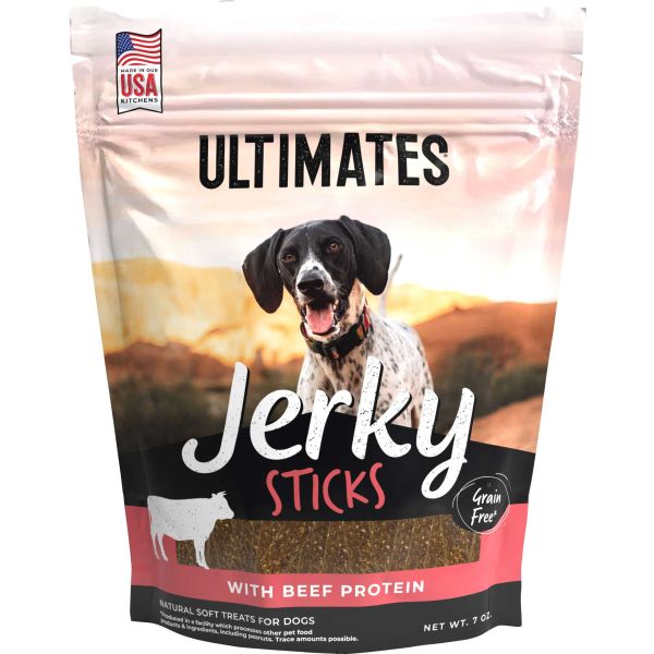ULTIMATES Beef Sticks Jerky Treats for Dogs 7.5oz