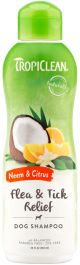TropiClean Neem & Citrus Flea & Tick Relief Shampoo for Dogs, 20oz