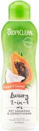 TropiClean Papaya & Coconut Luxury 2-in-1 Shampoo and Conditioner for Pets, 20oz