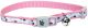 Reflective Adjustable Breakaway Cat Collar Pink Cherries - 3/8