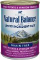 Natural Balance Dog Can LID Venison 13.2oz