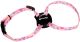 Adjustable Patterned Harness 10 Inch Pink Flowers
