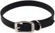 Circle T Oak Tanned Leather Collar Black 3/4