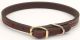 Circle T Latigo Leather Collar with Solid Brass Hardware - Brown