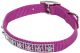 Flat Nylon Collar with Jewels - Orchid