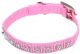 Flat Nylon Collar with Jewels Pink - 3/8in Width x 12