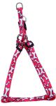 Comfort Wrap Adjustable Dog Harness 8-14 Inch Red & White Bones