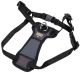 Walk Right Front-Connect Padded Dog Harness - Black