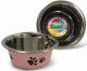 2 Paw Stainless Steel Bowl Pink