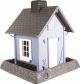 Cottage Birdfeeder Blue