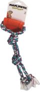 Flossy Chews Rope Twin Tug with Rubber Handle Small 16in Multicolored