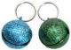 Frosted Designer Cat Bell Round Blue & Green 2pk