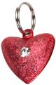 Frosted Designer Cat Bell Heart Red