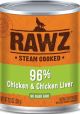 RAWZ 96% Chicken & Chicken Liver Dog can 12.5oz