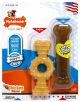 NYLABONE Puppy Stages Chew Ring & Bone Petite 2pk - For Dogs up to 15lbs