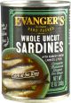 EVANGERS Hand Packed Whole Uncut Sardines Dog Can 12oz