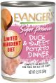 EVANGERS Super Premium LID Duck & Sweet Potato Dinner Dog Can 12.5oz