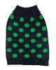 FASHION PET Contrast Dot Sweater Green Extra Small