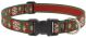 LUPINE Dog Christmas Plaid 1in wide x 12-20in Adj Collar