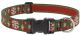 LUPINE Dog Christmas Plaid 1in wide x 16-28in Adj Collar