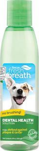 TropiClean Fresh Breath Dental Health Solution for Dogs 8oz