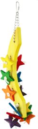 A&E Happy Beaks Wood Moon & Stars Bird Toy