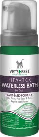 VET'S BEST Flea & Tick Waterless Bath For Cats 5oz