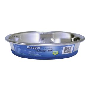 Durapet Premium Rubber-Bonded Stainless Steel Cat Dish Small