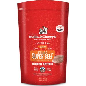 STELLA & CHEWY'S Dog Raw Frozen Stella's Super Beef 1.5oz Patties 6lb