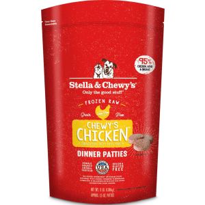 STELLA & CHEWY'S Dog Raw Frozen Chewy's Chicken 1.5oz Patties 3lb