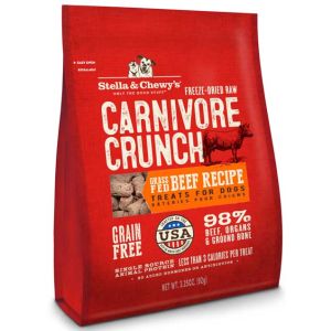 STELLA & CHEWY'S Carnivore Crunch Grass-Fed Beef Recipe Dog Treats 3.25oz