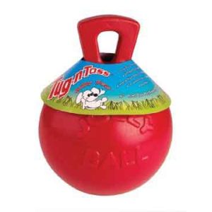 Jolly Balls Tug-N-Toss Red 8in - for Large Dogs 60-90lbs