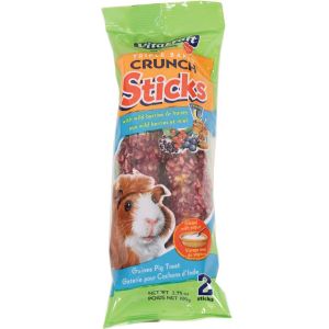 Vitakraft Crunch Sticks with Wild Berry Flavored Glaze for Guinea Pigs