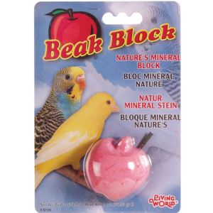 LIVING WORLD Beak Block Mineral Block Apple for Parakeets