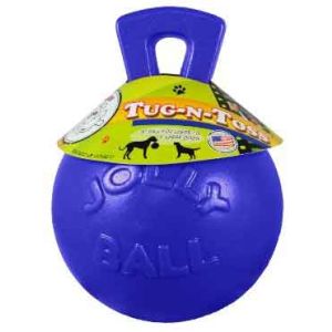 Jolly Balls Tug-N-Toss Blue 8in - for Large Dogs 60-90lbs
