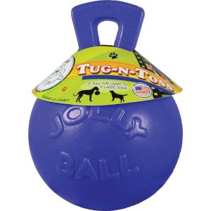 Jolly Balls Tug-N-Toss Blue 4.5in  - for Small Dogs 0-20lbs