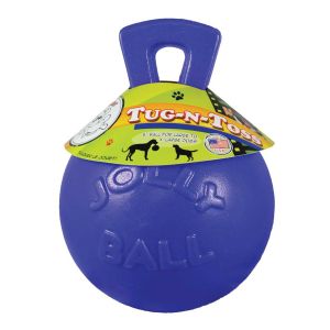 Jolly Ball Tug-N-Toss Blue 10in - for Extra Large Dogs 90+lbs